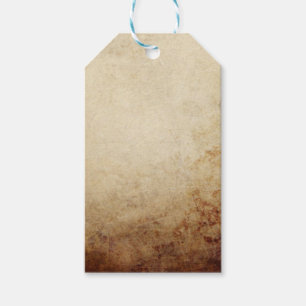 Vintage Rustic Paper Texture Rust Brown Gift Tags