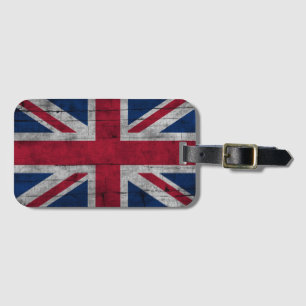 Vintage rustic Patriotic U.K. flag Luggage Tag