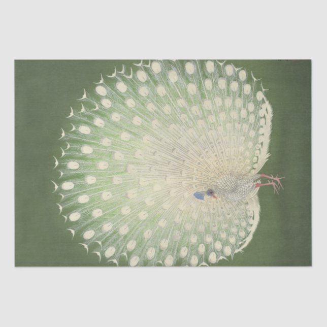 Vintage Rustic Peacock Peacocks Decoupaging Tissue Paper (Front)