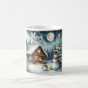 Vintage/Rustic/Snowman/Christmas Coffee Mug