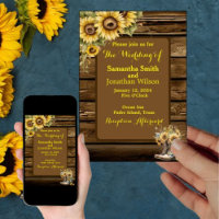 Vintage Rustic Sunflowers Country Wedding