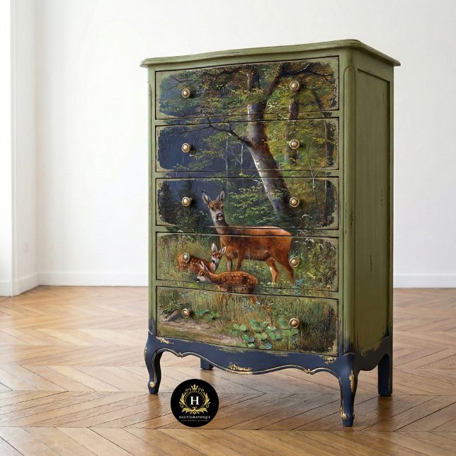 Vintage Rustic Texture Deer Decoupage  Tissue Paper (Creator Uploaded)