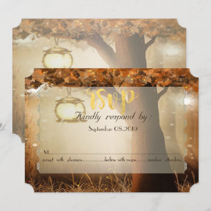 Vintage Rustic Tree   RSVP Invitation
