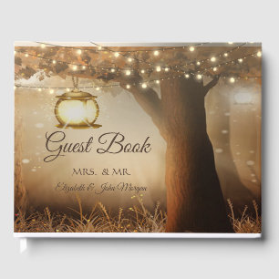 Vintage Rustic Tree  Wedding Guest Book