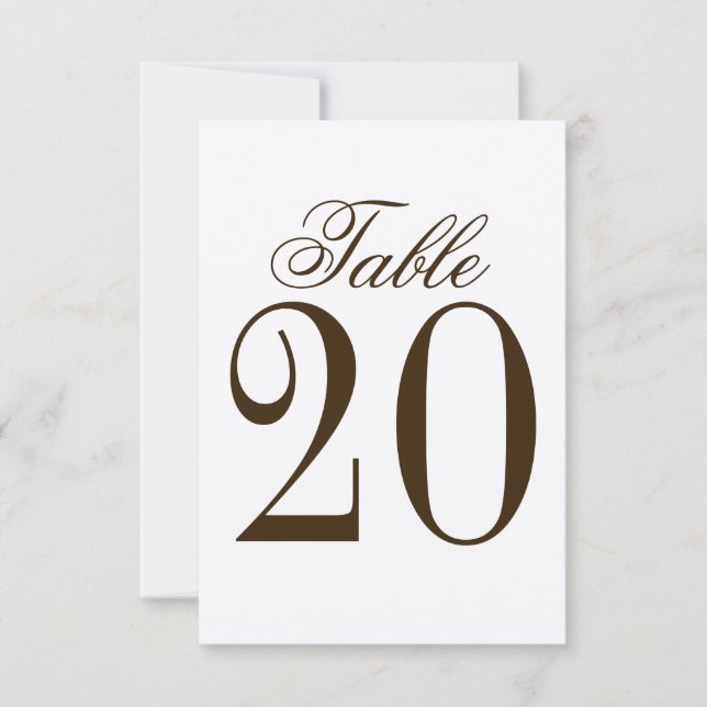 Vintage Rustic Wedding Table Number (Front)