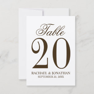 Vintage Rustic Wedding Table Number