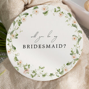 Vintage Rustic Wildflower Bridesmaid Proposal Card