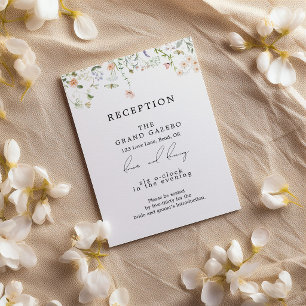 Vintage Rustic Wildflower Wedding Reception Enclosure Card