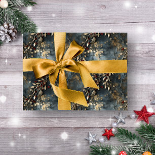 Vintage Rustic winter botanical Christmas   Wrapping Paper