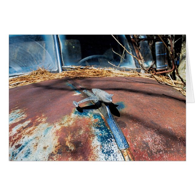 Vintage Rusty Hood Ornament (Front Horizontal)