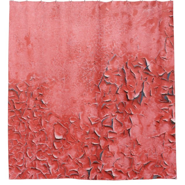 Vintage Rusty Iron Wall Texture Shower Curtain (Front)