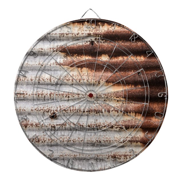 Vintage Rusty Metal Dartboard (Front)