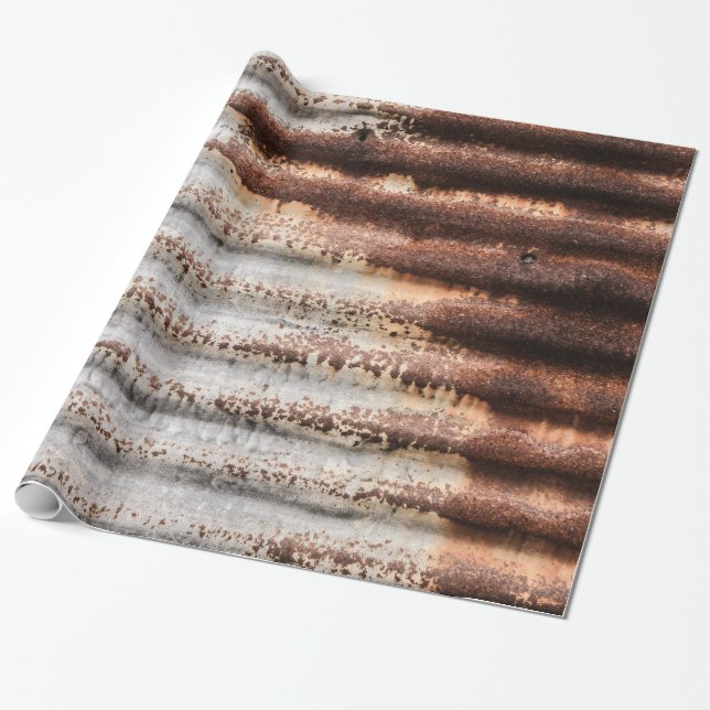 Vintage Rusty Metal Wrapping Paper (Unrolled)