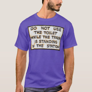 Vintage Rusty Sign Railroad Station Cool Funny T-Shirt