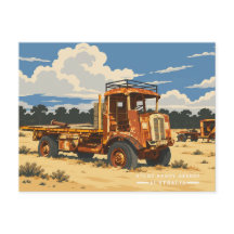 Vintage Rusty Truck Sturt Stony Desert