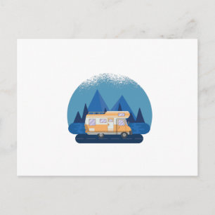 Vintage RV Camper Motorhome Postcard