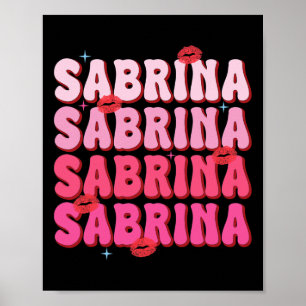 Vintage Sabrina Personalised Name I Love Sabrina G Poster