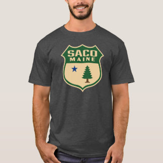 Vintage Saco Maine Pine Tree Shield T-Shirt