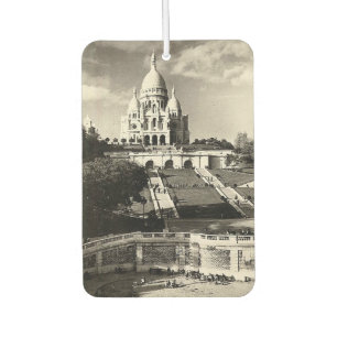 Vintage Sacré-Coeur de Montmartre in Paris Photo Car Air Freshener