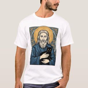Vintage Sacred Cat Portrait Vector Shirt Design_1
