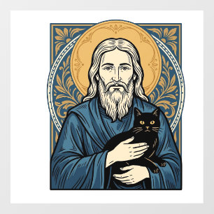 Vintage Sacred Cat Portrait Vector Shirt Design_1
