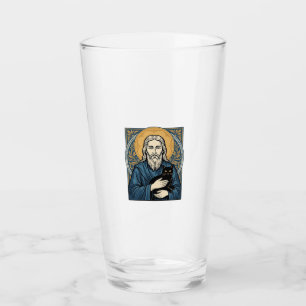 Vintage Sacred Cat Portrait Vector Shirt Design_1 Glass