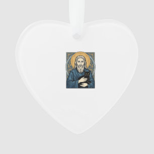 Vintage Sacred Cat Portrait Vector Shirt Design_1 Ornament