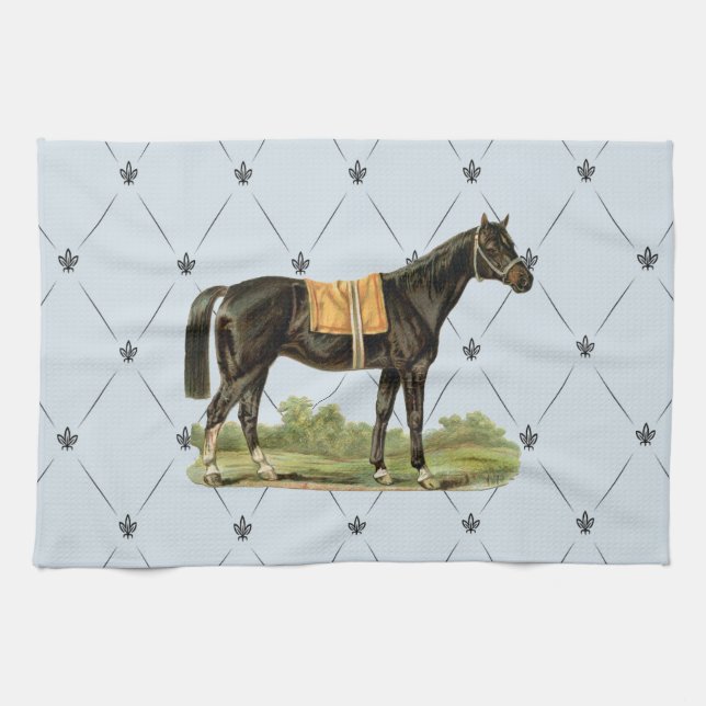 Vintage Saddle Horse Tea Towel (Horizontal)
