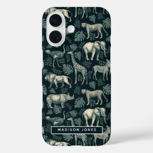 Vintage Safari African Animals  iPhone 16 Case