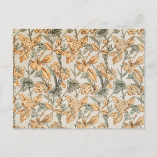 Vintage Sage and Burnt Orange Botanical Art Postcard