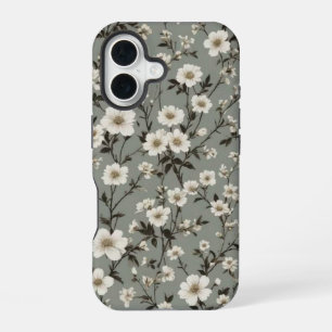 Vintage Sage Green Floral Phone Case