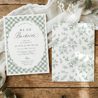 Vintage Sage Green We Do BBQ Engagement Party