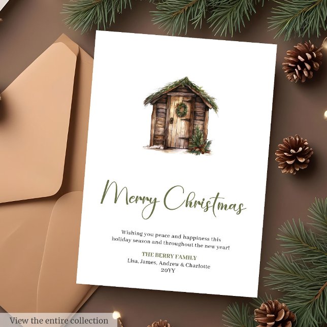 Vintage Sage Terracotta Christmas Greeting Card (Vintage Sage Terracotta Christmas Greeting Card

)