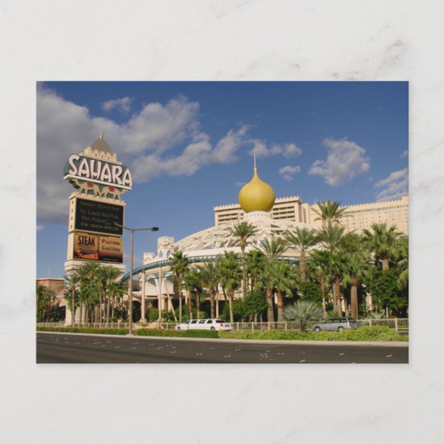 Vintage Sahara Hotel Las Vegas Postcard (Front)