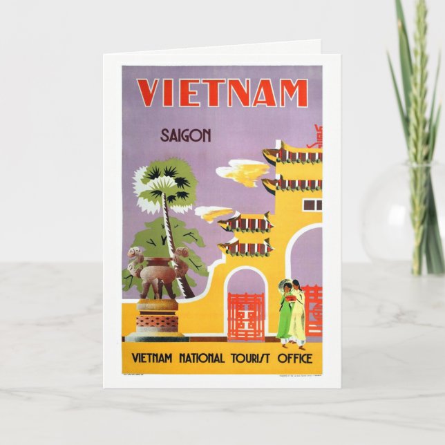 Vintage Saigon Vietnam Travel Postcard (Front)