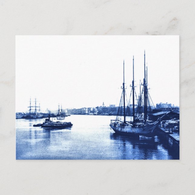 Vintage Sail Boats Postcard (Front)