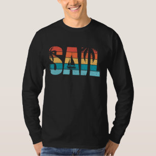 Vintage Sail Retro Sunset Sailing Sailors Sailboat T-Shirt