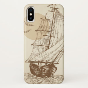 Vintage sailboat iPhone x case