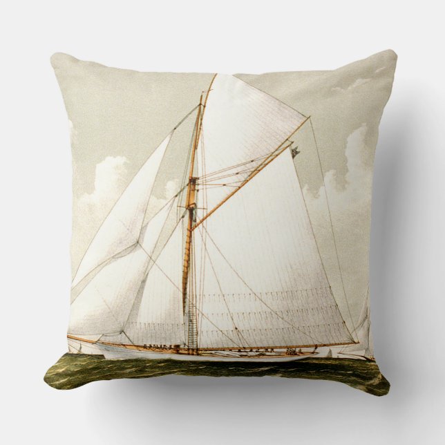 Vintage Sailboat Cushion (Front)