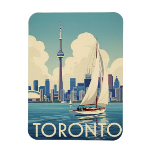 Vintage Sailboat in Toronto Canada Travel Magnet