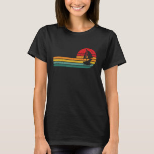 Vintage Sailboat Retro Sunset Boat Captain Sailing T-Shirt