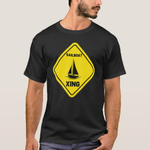 Vintage Sailboat Xing Crossing Boat Captain Sailin T-Shirt