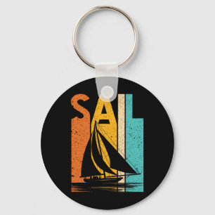 Vintage Sailing Boat Crew Boating Boat Owner Boat  Key Ring