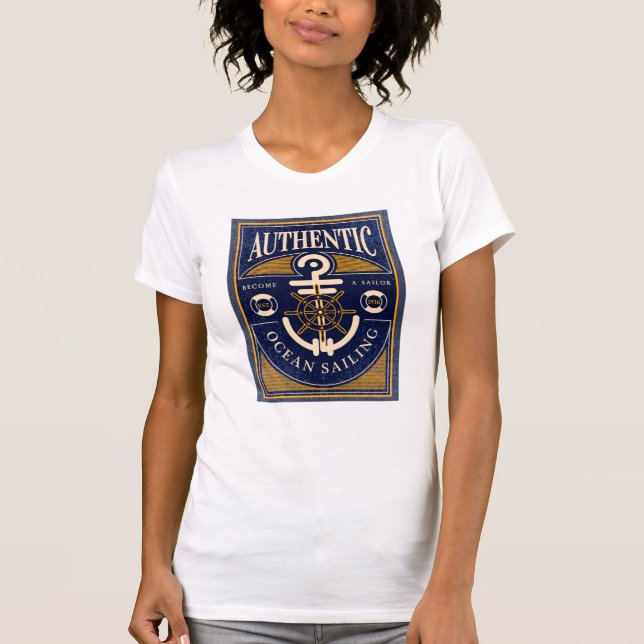 Vintage Sailing Poster T-Shirt (Front)