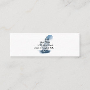 Vintage sailing ship - Choose background color Mini Business Card