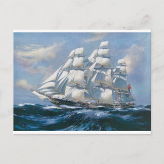 Vintage Sailing Ship Postcard