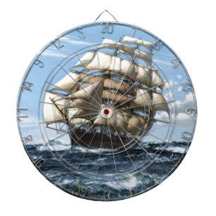 Vintage Sailing ships Dartboard