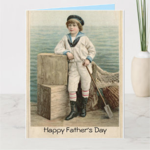 VINTAGE SAILOR BOY FATHER'S DAY CARD