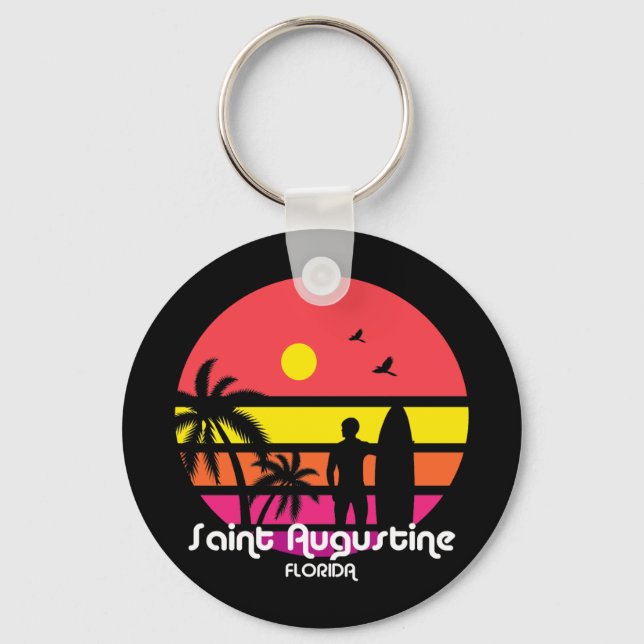 Vintage Saint Augustine Florida Key Ring (Front)