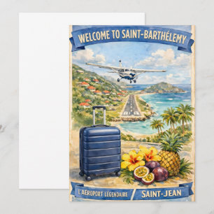 Vintage Saint-Barthélemy Airport / Invitation